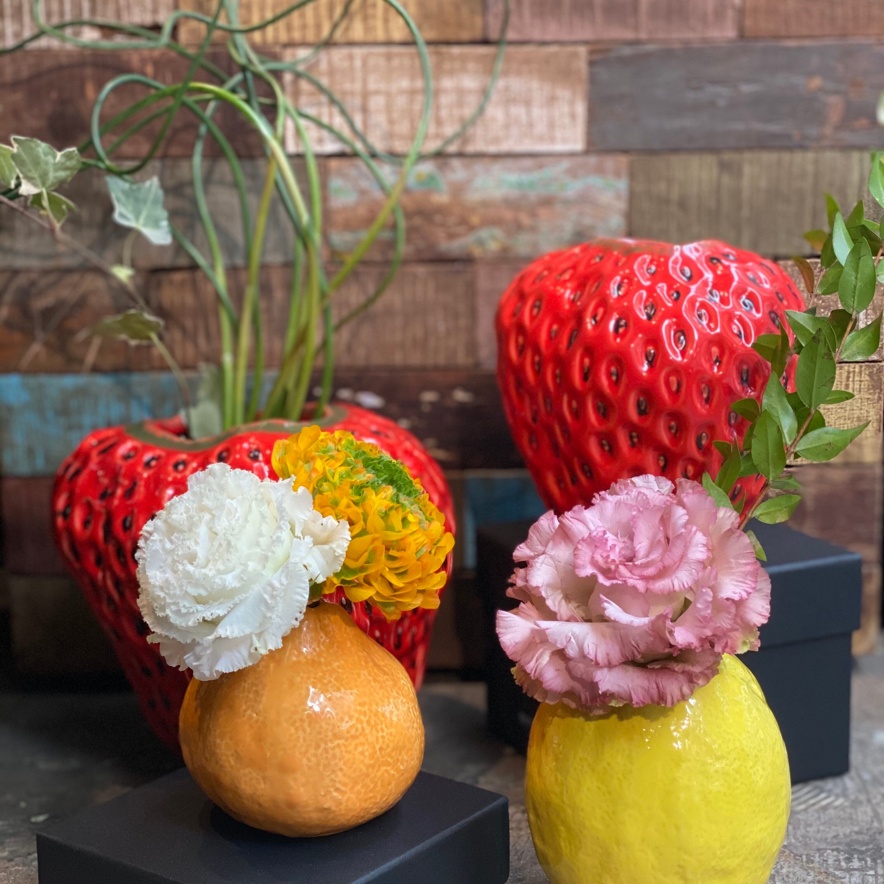 Strawberry Vase Size M フラワーベース 花瓶 Strawberry Vase Size M フラワーベース 花瓶