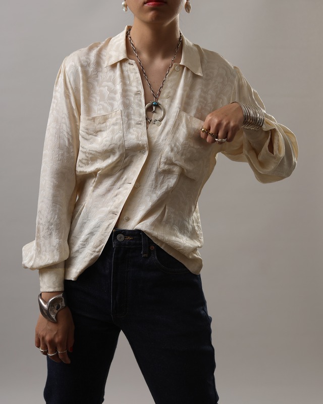 1980's Christian Dior / Jacquard Blouse