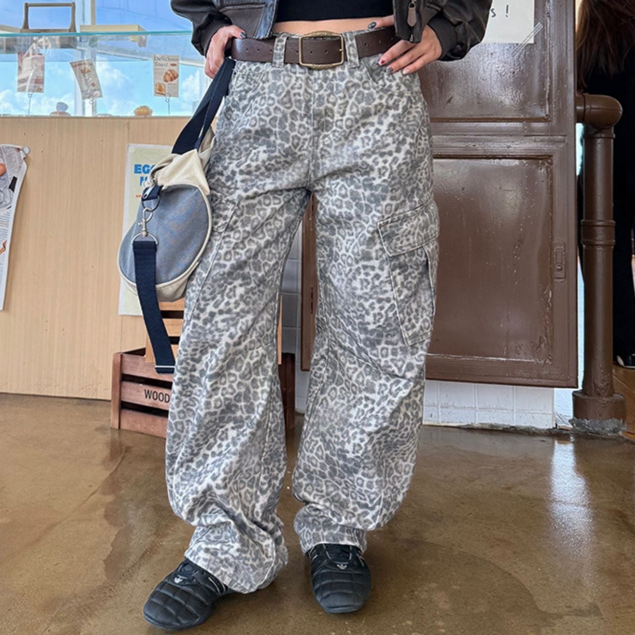 レオパードワイドカーゴパンツ R00910