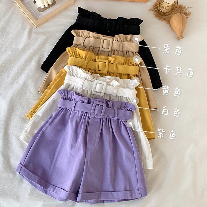 パンツ レディースサマーハイウェストカジュアルレッドFlowerデザイン ショーツ 夏物 ブルマー フラワーデザイン 萌量不足95851174128