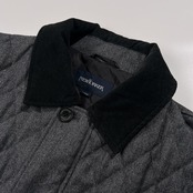 NEWYORKER ニューヨーカー カシミヤ混 ウール キルティング ジャケット サイズ L /メンズ/グレー/SOLOTEX