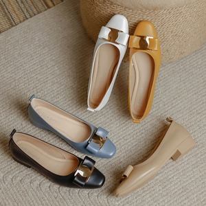 ローヒールバックルデザインパンプス　U0358