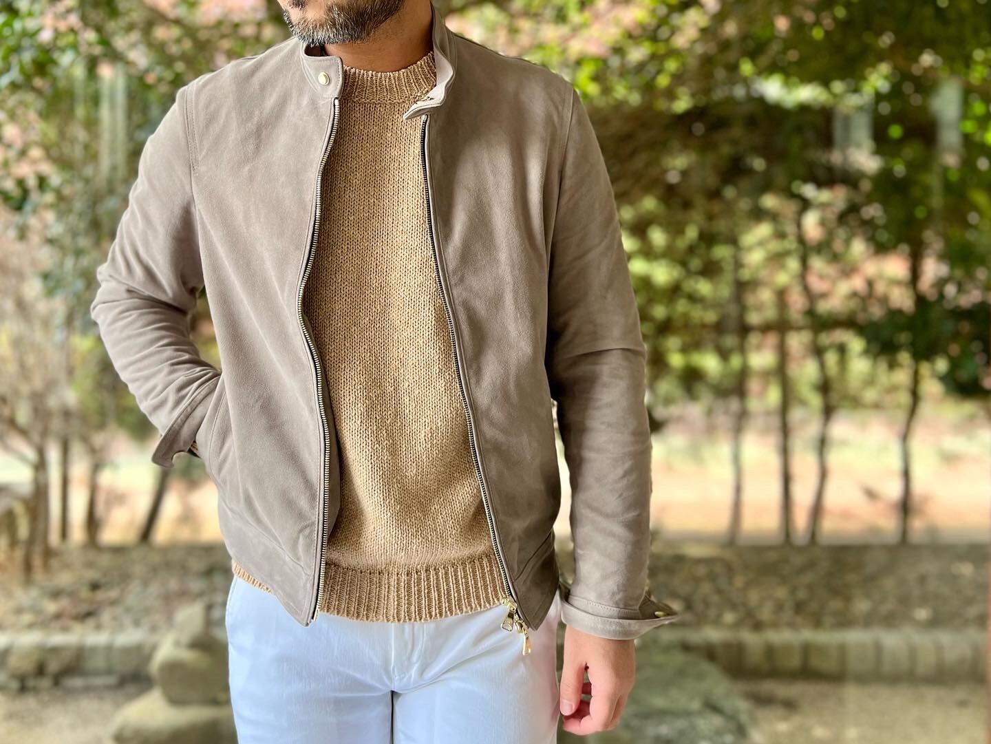 Settefili Cashmere(セッテフィーリカシミア) Melange Cotton/Linen CrewNeck  Knit(RAGRA6H.GRT1)/BEIGE | TreStelle / トレステッレ