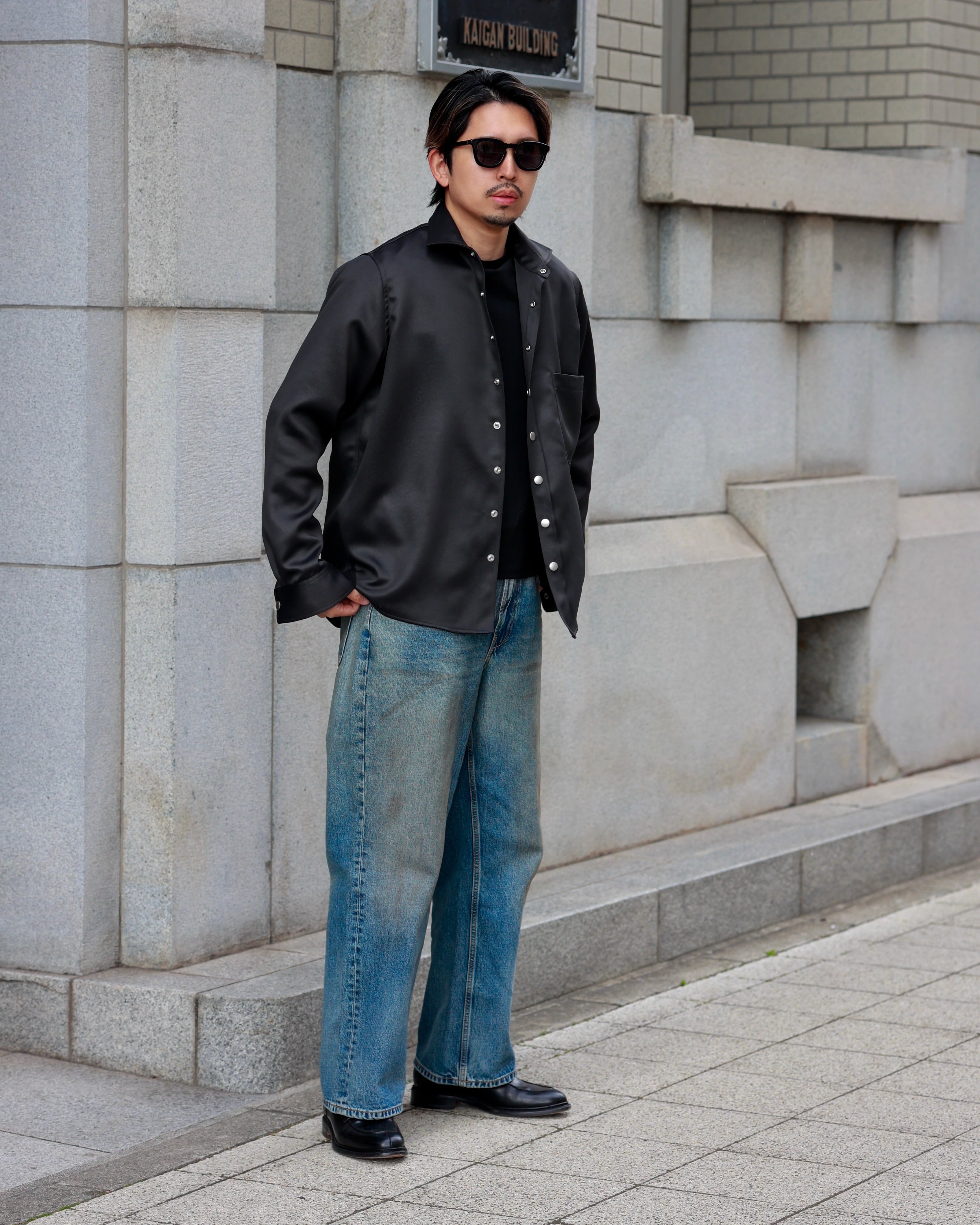 KV-589】Eco Leather Over Shirt Jacket【即日発送】【オーバー