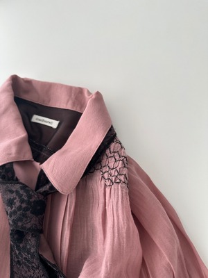 Cacharel　EMBROIDERED BLOUSE WITH TIE