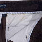 TOMMY HILFIGER トミーヒルフィガー ツータック コーデュロイパンツ M/ブラウン メンズ