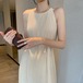 レディース ワンピース ミモレ ロング 袖なし ノースリーブ Uネック ラウンドネック ホルターネック Aライン プリーツ ベルト ウエストマーク バックコンシャス 大人可愛い 上品 おしゃれ こなれ感 ガーリー エレガント モダン 主役級 フォーマル とろみ感 抜け感 都会的 ロマンティック 無地 春 夏 秋 お出かけ パーティー イベント リゾート 旅行 海 発表会 コンサート カフェ 楽ちん 体型カバー モテ 清楚 トレンド 流行 インスタ映え S M L 小さいサイズ 大きいサイズ アプリコット