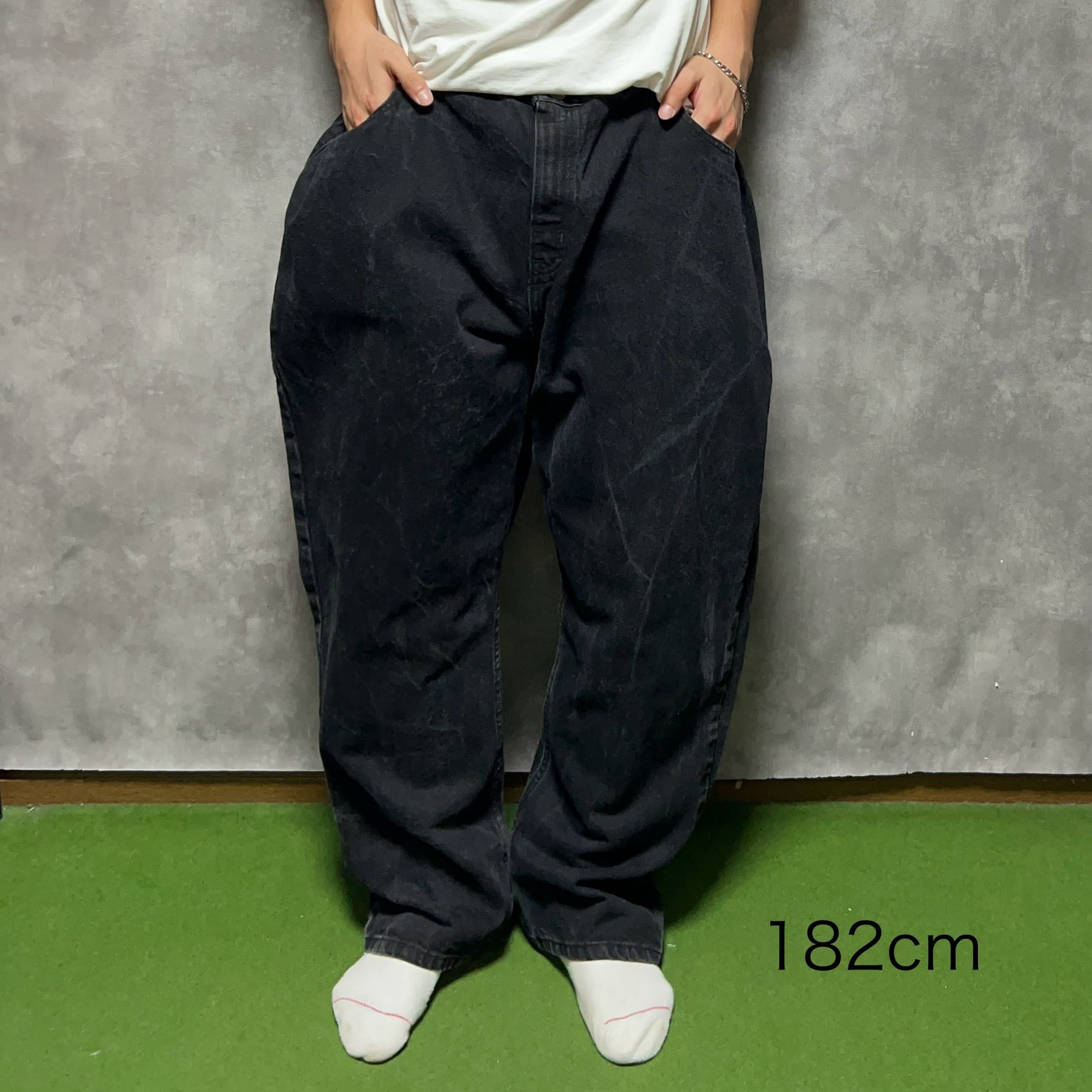 W48×L30】GEORGE ブラックデニムパンツ | 古着屋OLDGREEN W48×L30】GEORGE ブラックデニムパンツ | 古着屋OLDGREEN