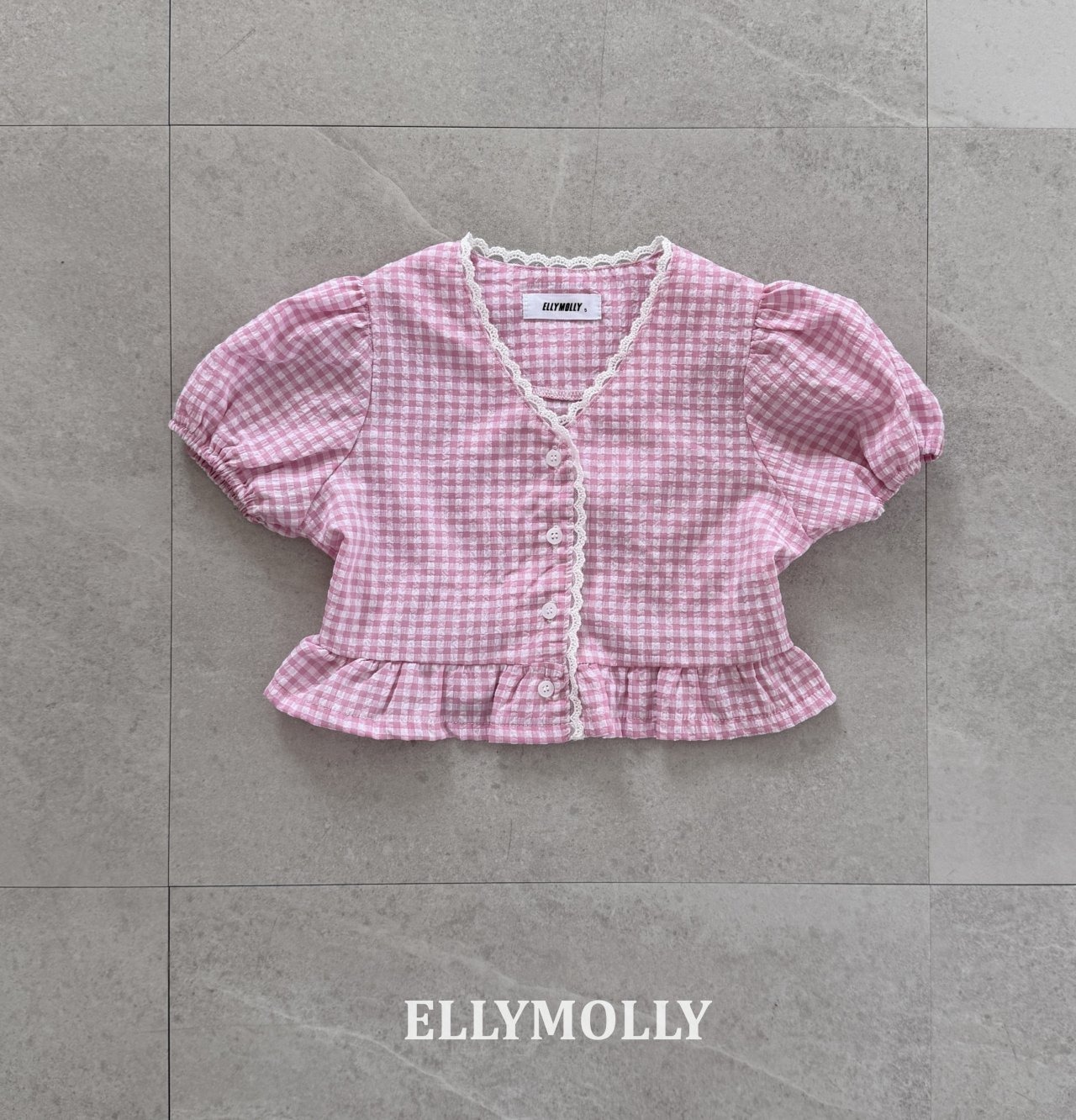 [ELLYMOLLY] Veil Lace Blouse +fee2 / [엘리몰리] 베일레이스블라우스