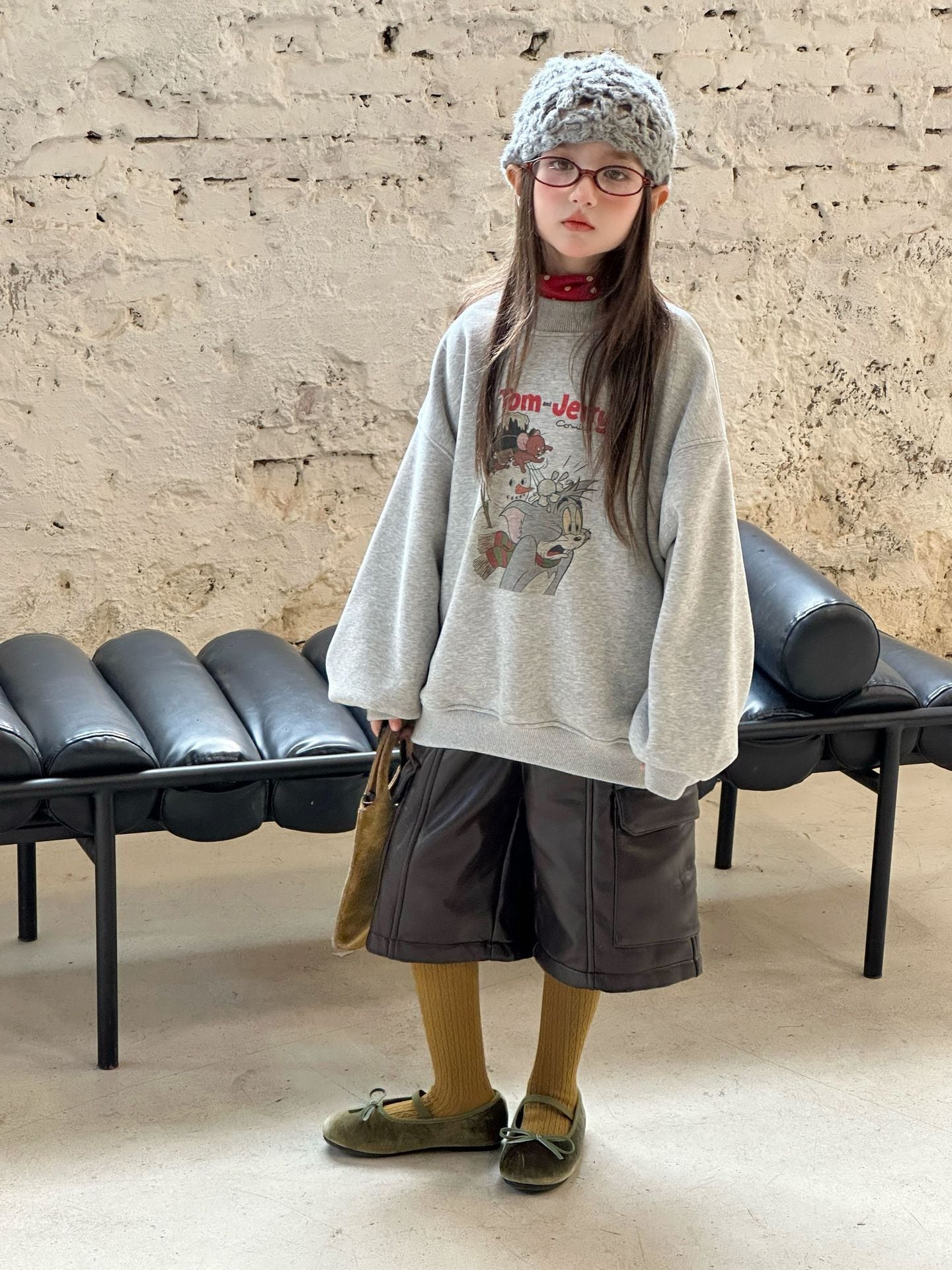 裏起毛イラストトレーナー