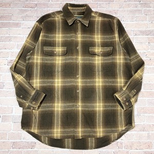 1990-00s FIELD&STREAM FLANNEL SHIRT BEIGE/BROWN