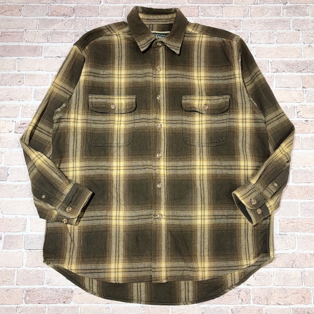 1990-00s FIELD&STREAM FLANNEL SHIRT BEIGE/BROWN