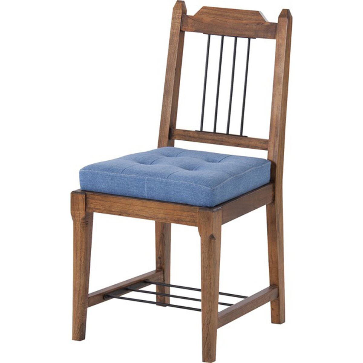 ティンバー ダイニングチェア 天然木 ミンディ ラッカー塗装 アイアン 粉体塗装 コットン