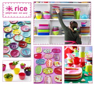 rice ライスデンマーク メラミン プレート (丸プレート パステル