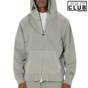 PRO CLUB / プロクラブ「Heavy Weight Vintage Wash Zip Foodie Gray」