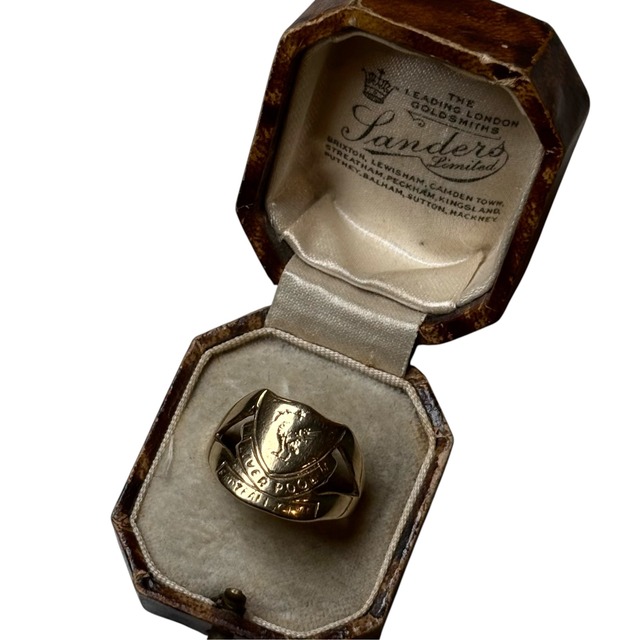 vintage 9ct gold bird intaglio ring “LIVERPOOL”