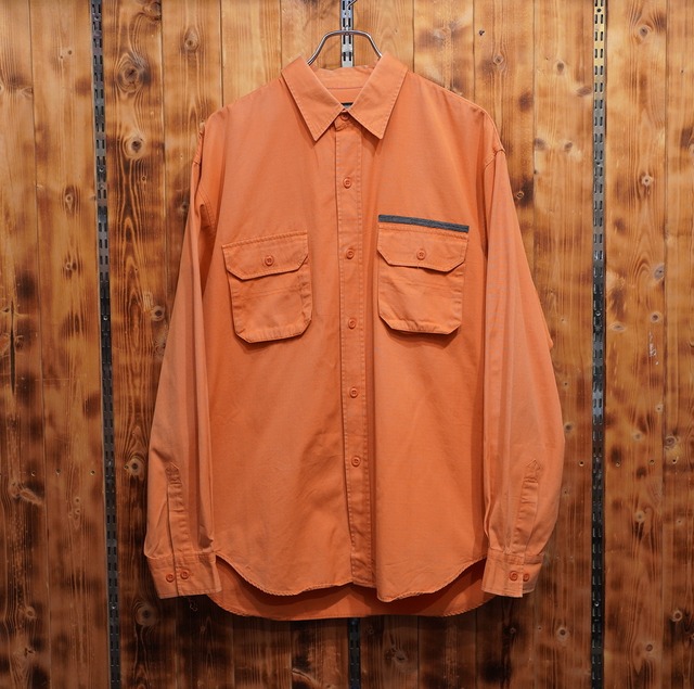90s vans 長袖シャツ L/バンズ リップストップ