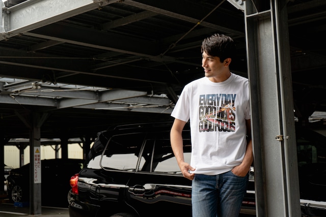 【fourcus.】photographic Tee  「highway」　WHITE