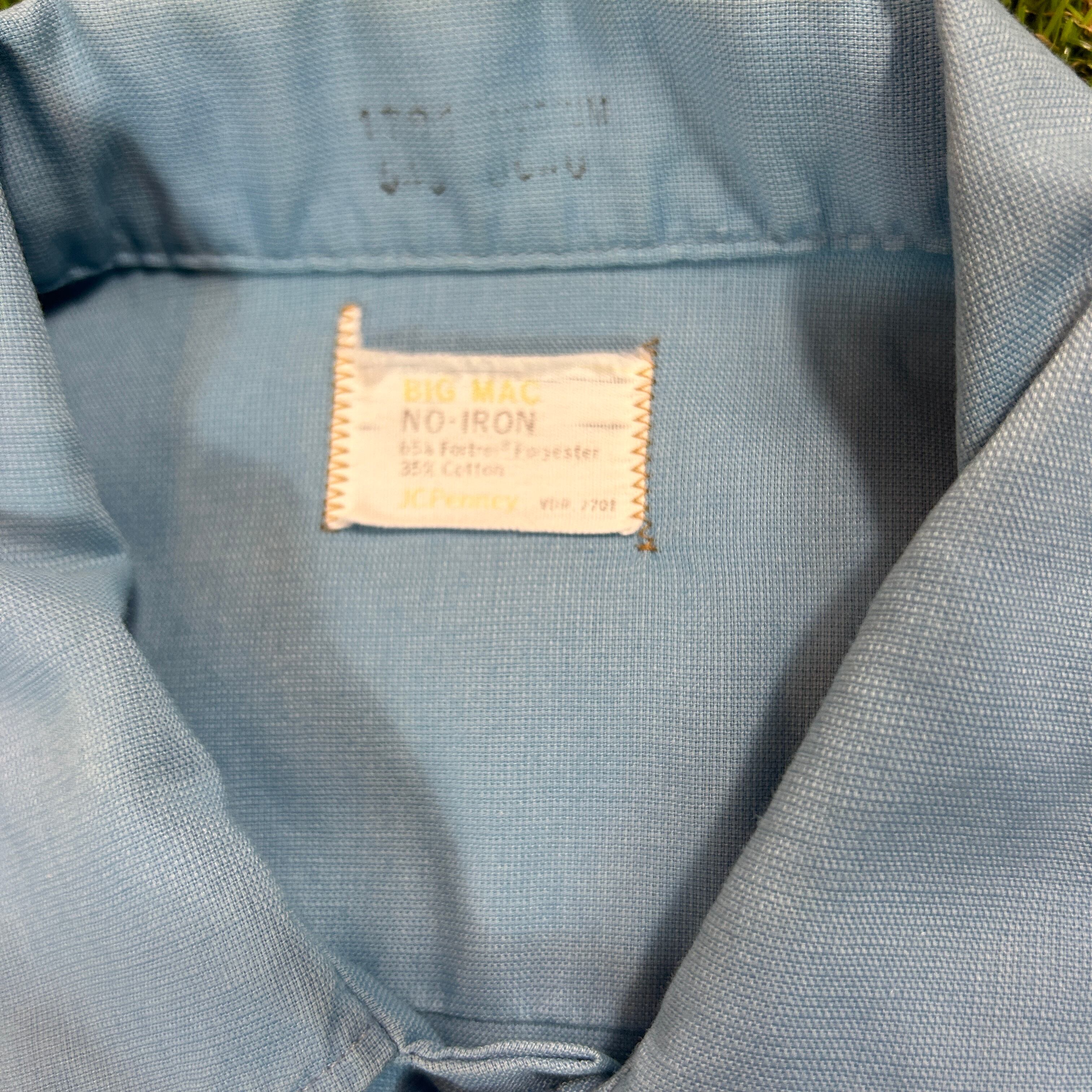 ビッグマック BIG MAC 半袖 ワークシャツ メンズL ヴィンテージ /eaa329936不明年代