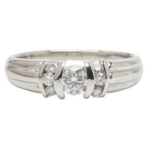Pt900 プラチナ ダイヤ0.248ct リング 指輪 レディース 13号 【中古】