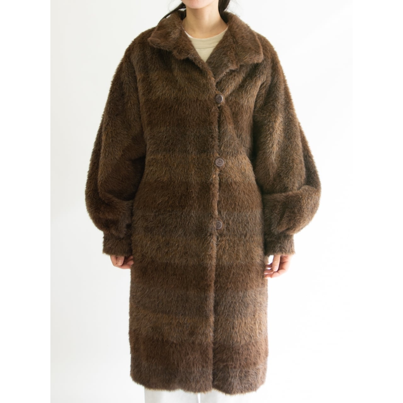 【AGNONA】Made in Italy Alpaca Shaggy Coat（アニオナ イタリア製アルパカシャギーコート）