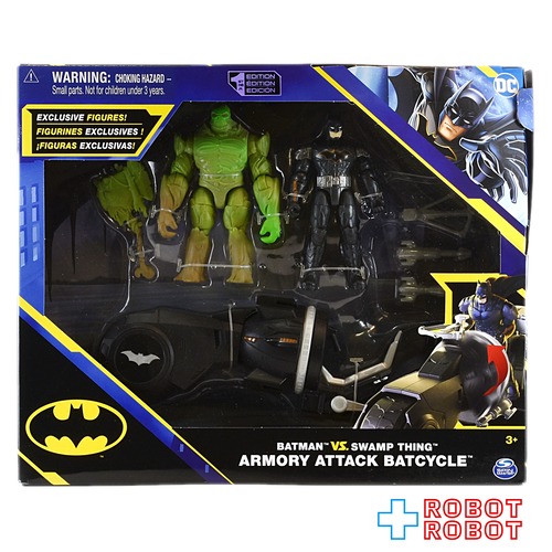 DC バットマン & スワンプシング アクションフィギュア&バットサイクル セット 開封箱入