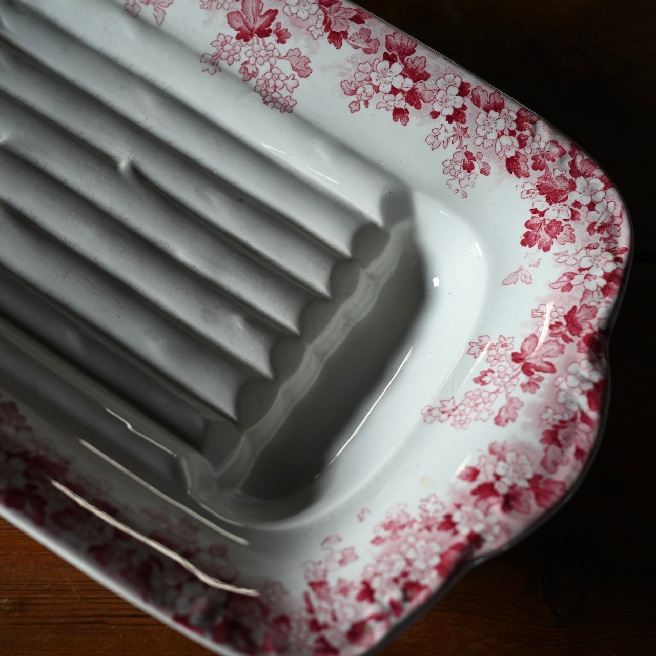 SARREGUEMINES Asparagus Plate / サルグミンヌ アスパラガスプレート〈 フランス食器・皿・フランスアンティーク・アンティークプレート・ブロカント・ヴィンテージ 〉114161