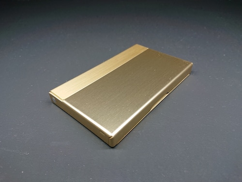 アルミニウム製名刺カードケース　シャンパンゴールド色