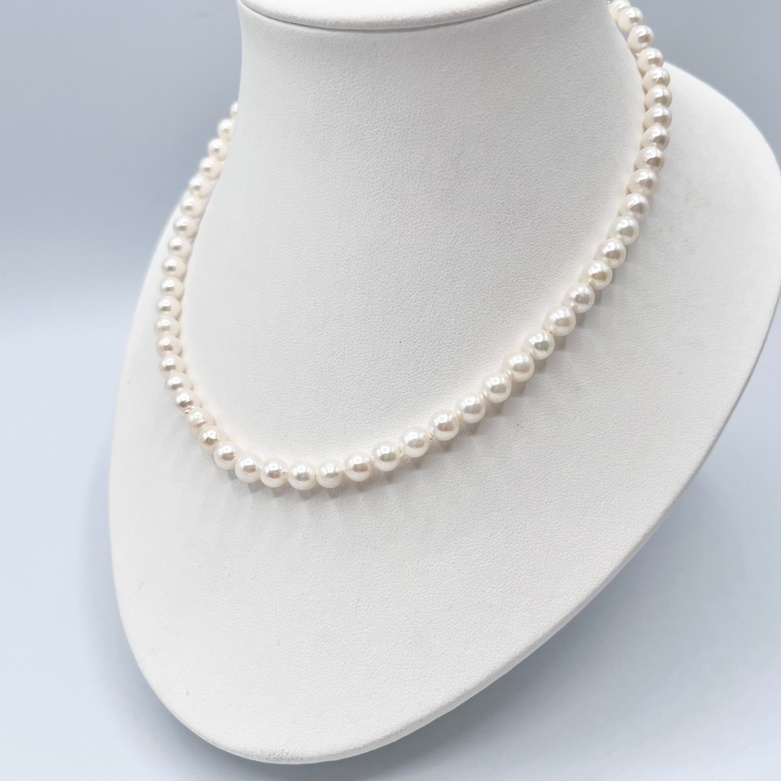 【あこや真珠】美品✨️6.0-6.5mm パール ネックレス シルバー刻印あり アコヤ真珠 ネックレス 6.0-6.5mm | OISE JEWELRY オンラインショップ