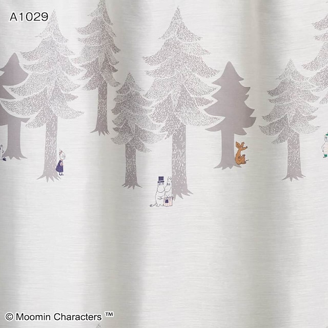 【シアーカーテン】MOOMIN PUUT BORDER voile（100×133cm）