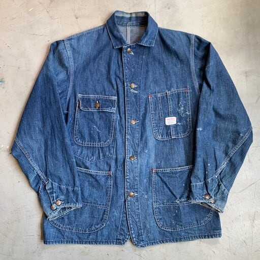 60's BIG MAC デニムカバーオール JCPenny ストアブランド リペア ダメージ ワークジャケット 40位 希少 ヴィンテージBA-1072 RM1441H