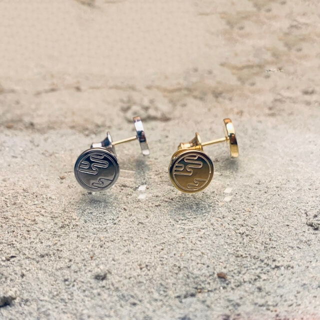 麻の葉(あさのは)  文様 / monyo / 2p KANAME 金目 Earring Pierce 耳飾り  traditional Japanese design silveraccessory