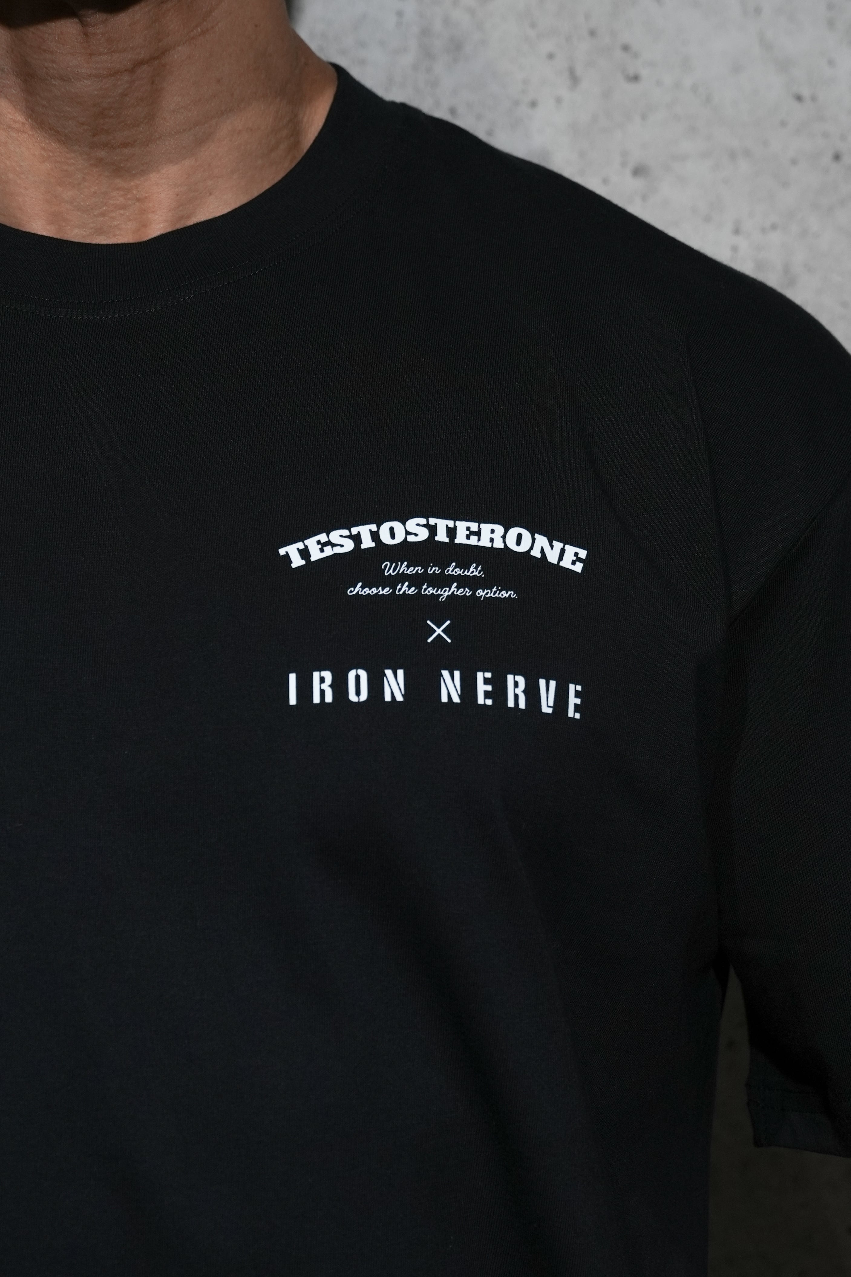 数量限定】IRON NERVE × TESTOSTERONE TEE(Black) | TESTOSTERONE