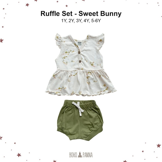 Ruffle SET・1Y～/フラワープリントがかわいいセットアップ3色♡