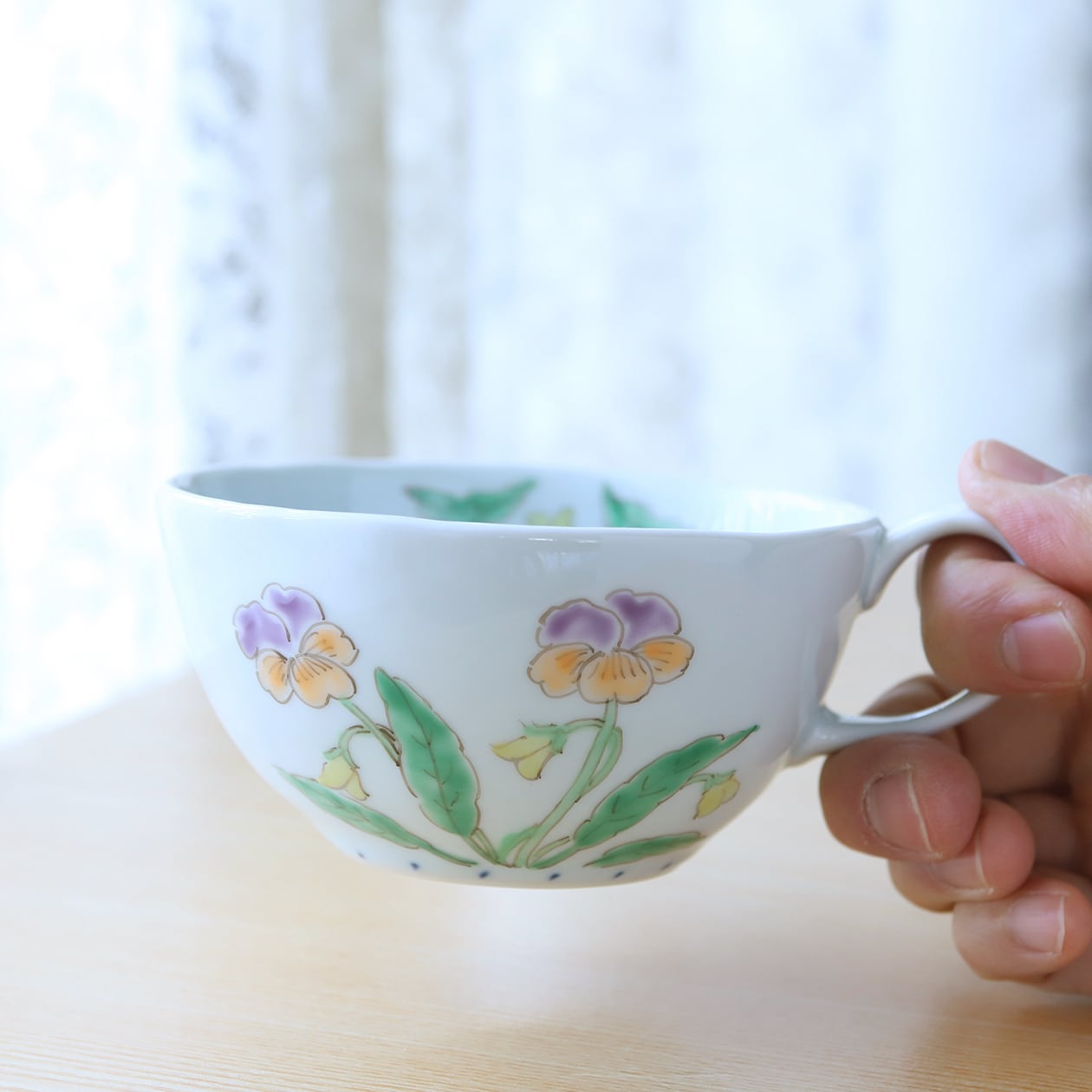 うつわ藍水 ｜ カフェボール パンジー ｜ 波佐見焼 | にっこう生活館