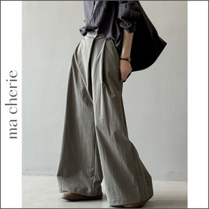 asymmetrical loose wide pants m0444