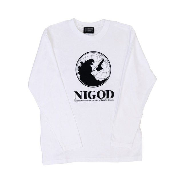 長袖Tシャツ　NIGOD　（白）