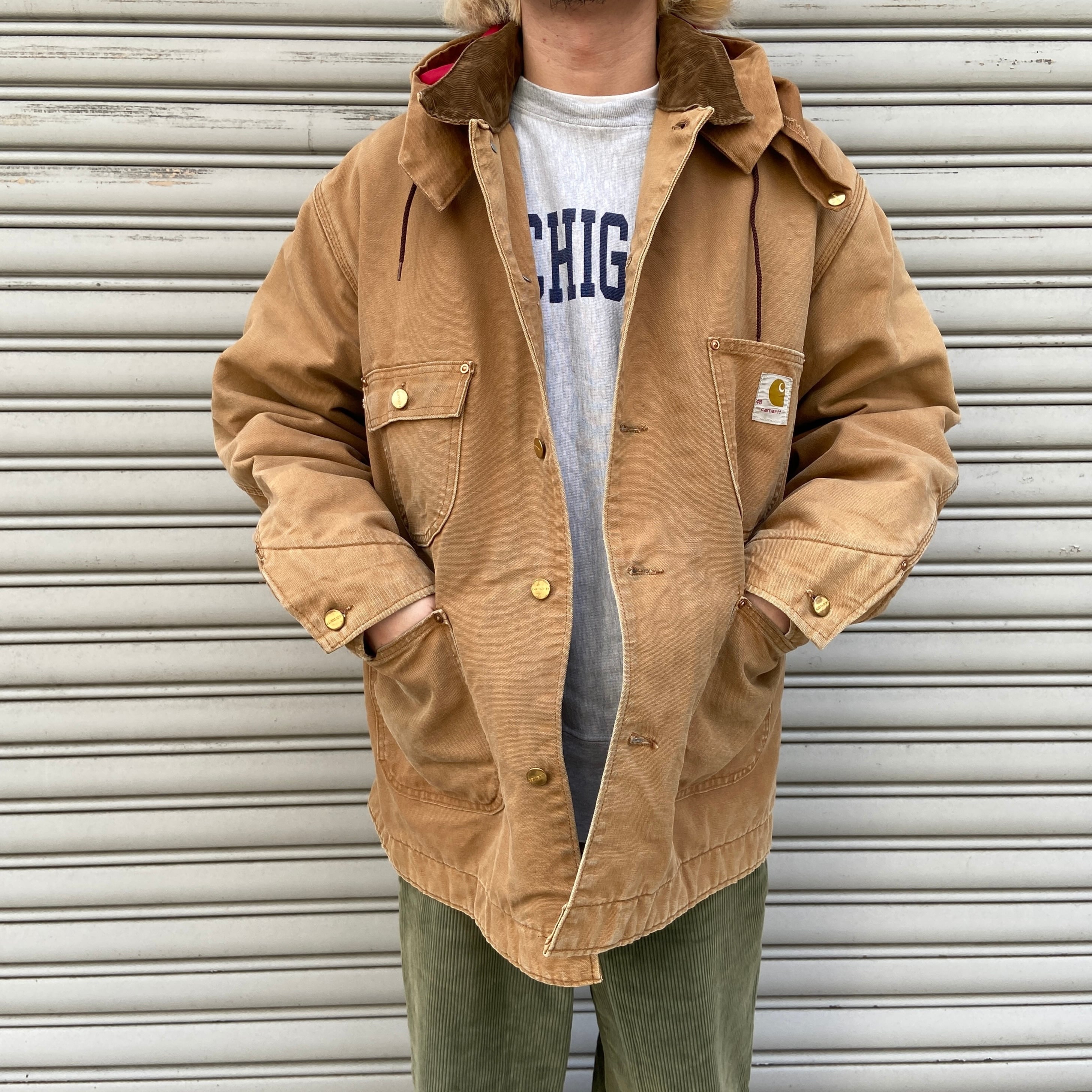 70s carhartt カーハート ミシガンチョアコート フード付き XL 70s carhartt カーハート ミシガンチョアコート フード付き XL