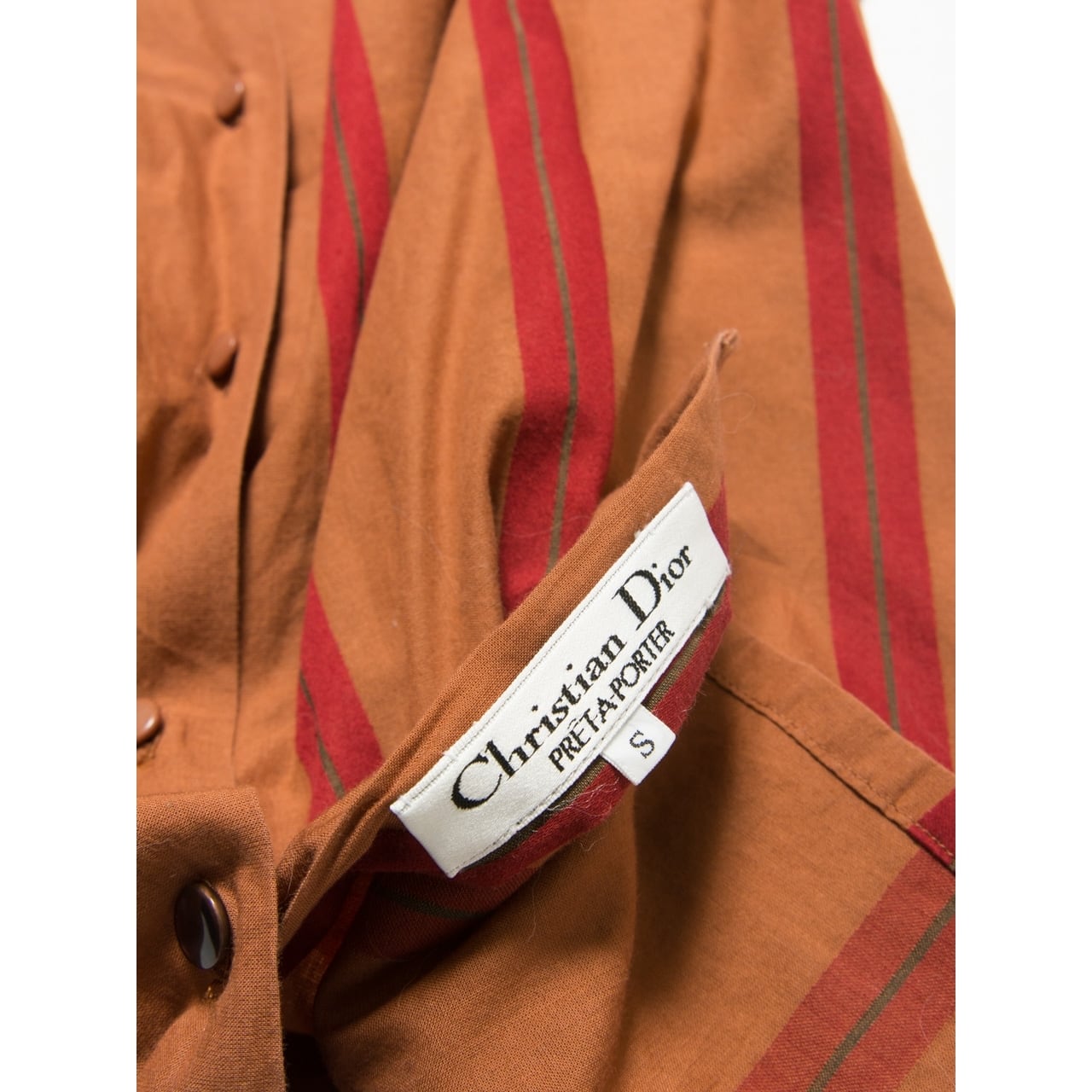 【Christian Dior】strip H/S shirt（オールド クリスチャンディオール 半袖シャツ）11b