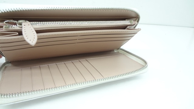 牛革 クロコダイル型押し 長財布  ピンク