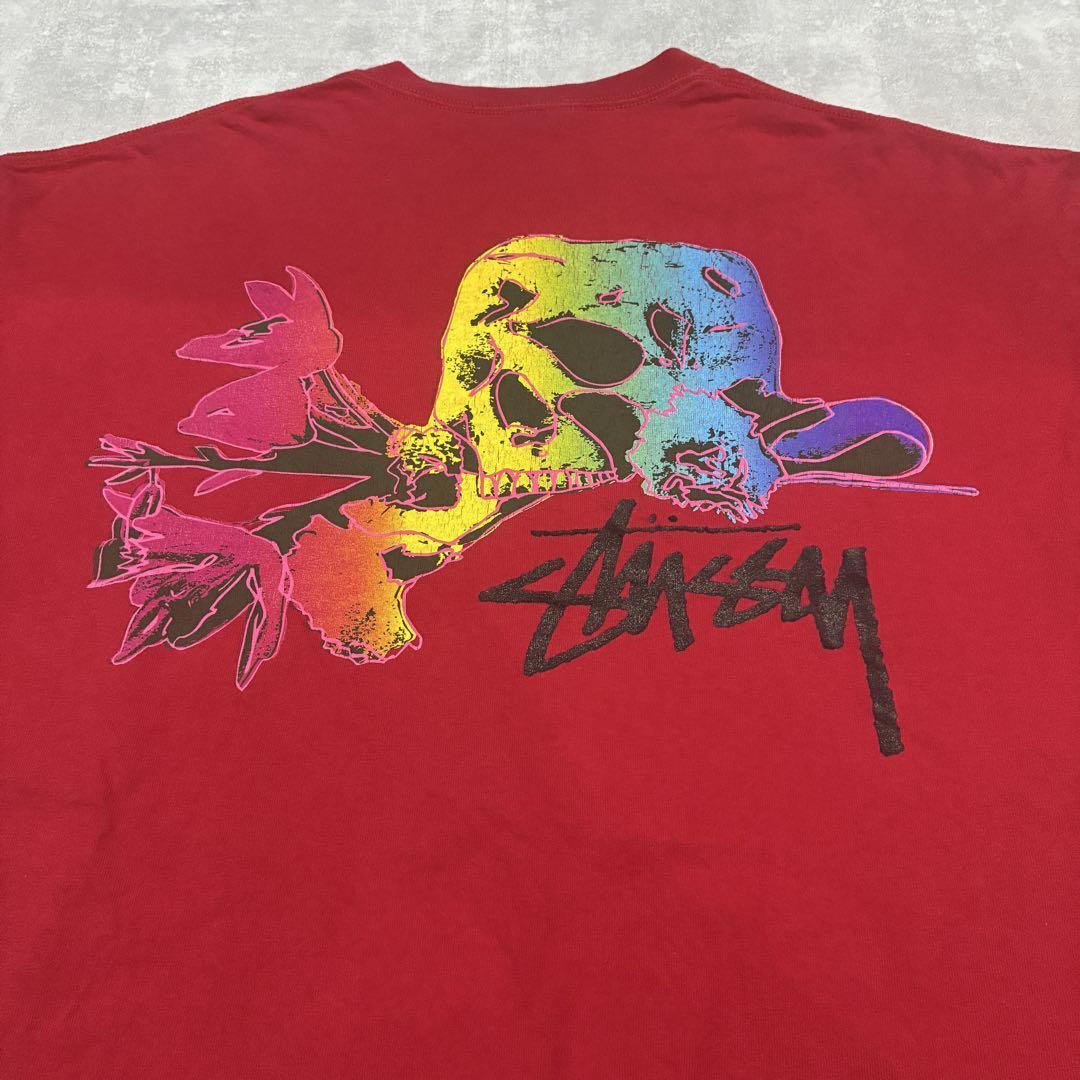 90s OLD STUSSY フラワー Tシャツ USA製 XL リンガー 90s-00s Old stussy usa製 Tシャツ スカルフラワー 紺タグ | CHASE