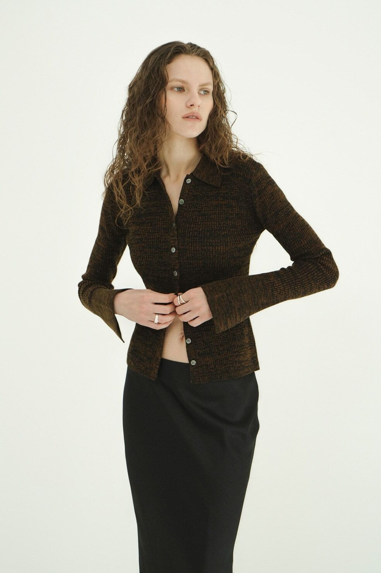 CLANE COMPACT RIB KNIT SHIRTS 3色展開