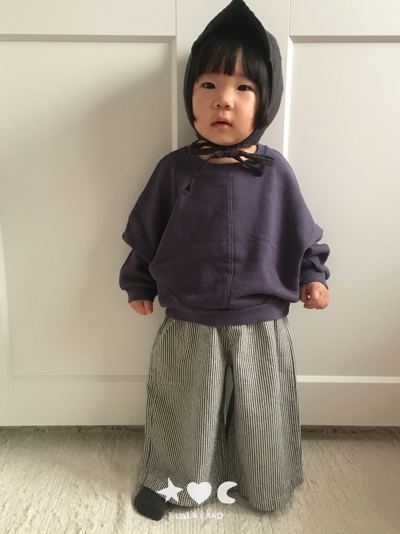 韓国子供服 / LALALAND / 26Autumn / ベベ コアンクッキー ボンネット / 秋服 / ベビー *free*