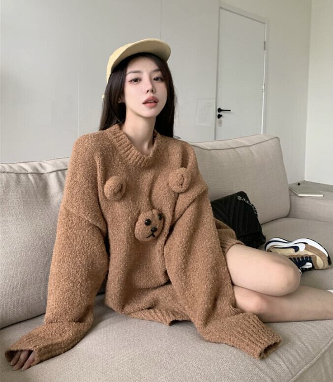 ルーズスタンダードプルオーバー セーター コート オータムスタイルブラウス レトロ 秋物 モンロー97349829543