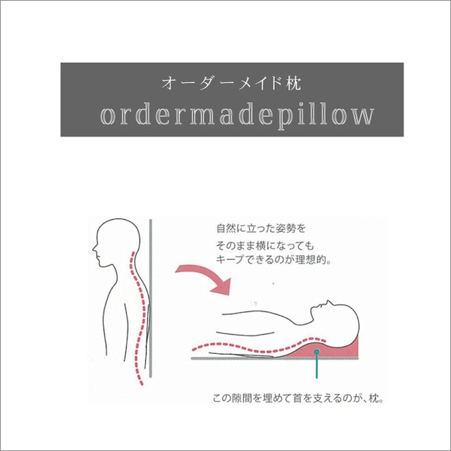 オーダーメイド枕『ORDERMADE  PILLOW』（ロマンス小杉製）