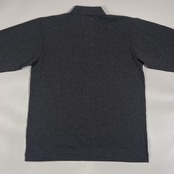 新品 タグ付き Crocodile クロコダイル ワンポイント刺繍 鹿子 長袖 ポロシャツ M/ダークグレー系 メンズ