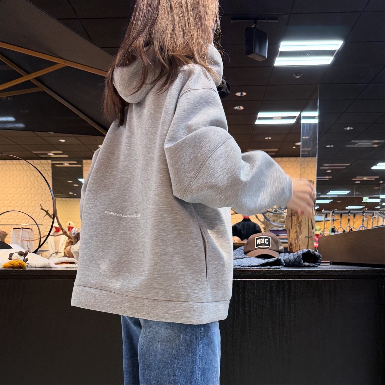 ダブルスタンダード　DOUBLE STANDARD　ハートワッペンジップパーカー