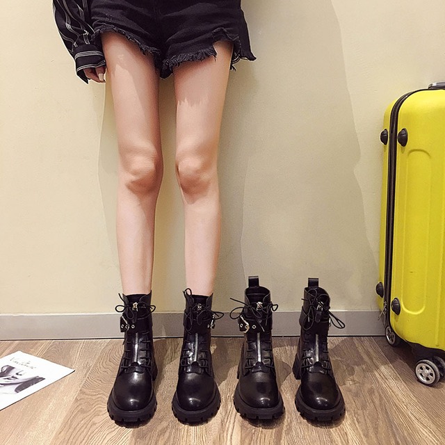 ブーツサマーベルト バックルレッドスタイルショート 靴 シューズ 夏物 ハーネス フェイクシューズ34609392052