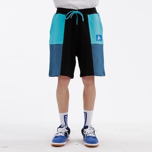 送料無料 【HIPANDA ハイパンダ】メンズ ショート スウェットパンツ MEN'S SHORT SWEAT PANTS / DARK BLUE・ORANGE