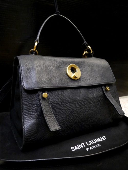 美品◆SAINTLAURENT PARIS サンローラン MUSE TWO ハンド・ショルダー 2way レザー バッグ 黒◆ 使いやすいサンローランのアイコンモデル♪